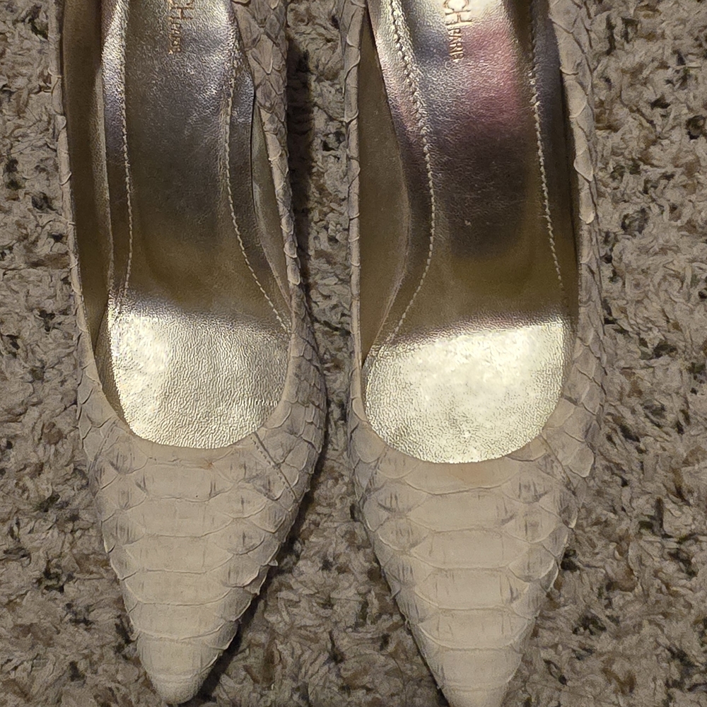 Vero Cuoio Cream Textured Heels